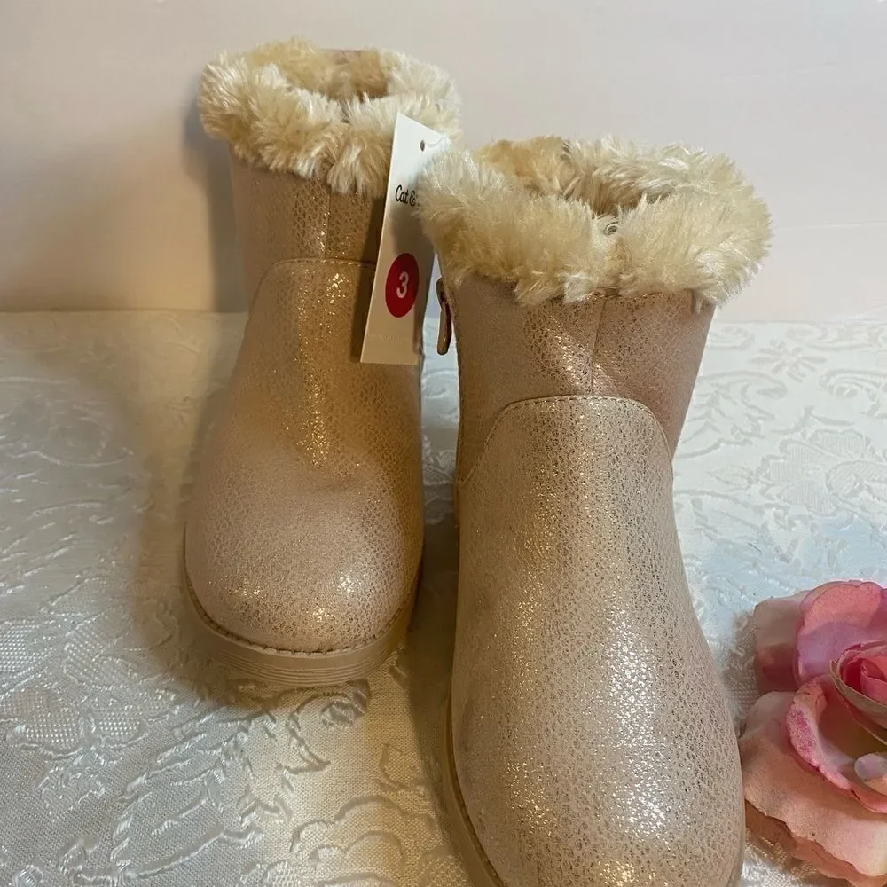 🌸Cat and Jack Girls Faux Suede Style Boot Size:3